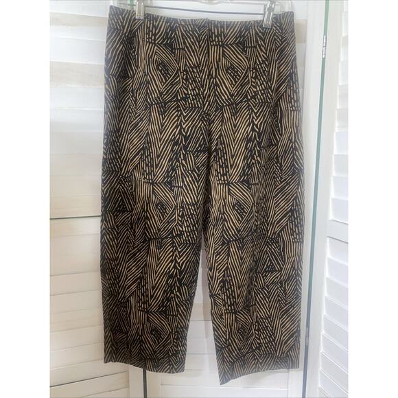 White Stag Cropped Pants Women's 14 Multicolor Animal Print Cotton Stretch - Picture 1 of 7